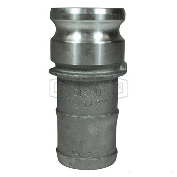 Boss-Lock Type E Cam and Groove Adapter, 2-1/2 in, Male Adapter x Hose Shank, Aluminum, Domestic